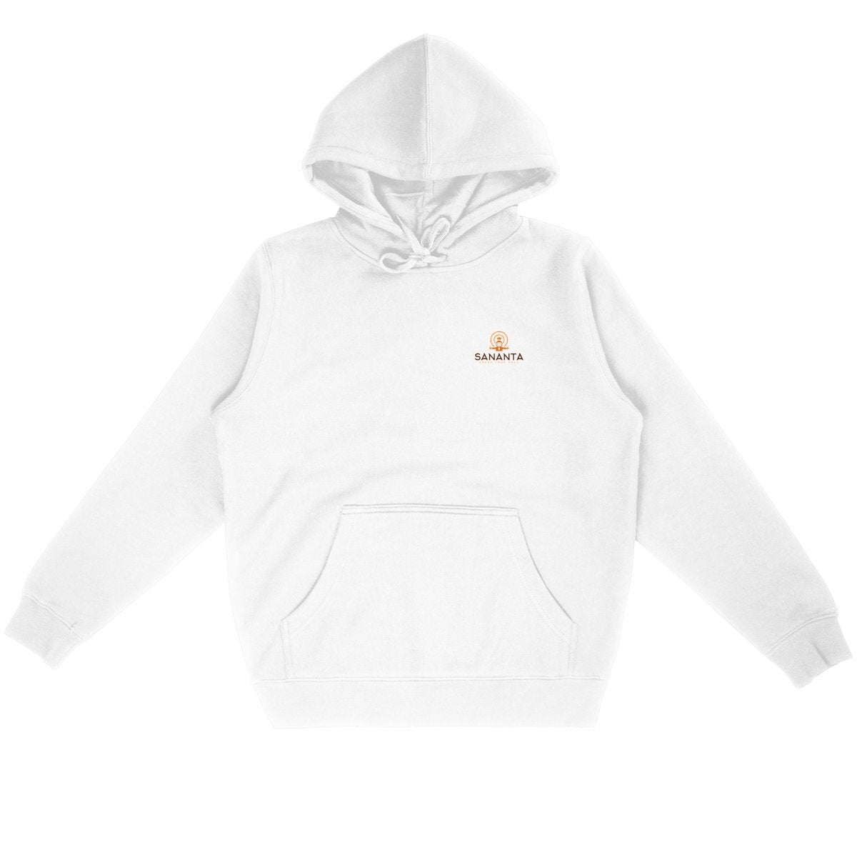sweat à capuche blanc protection énergétique ancrage équilibre sri yantra symbole indien vibratoire géométrie sacrée
