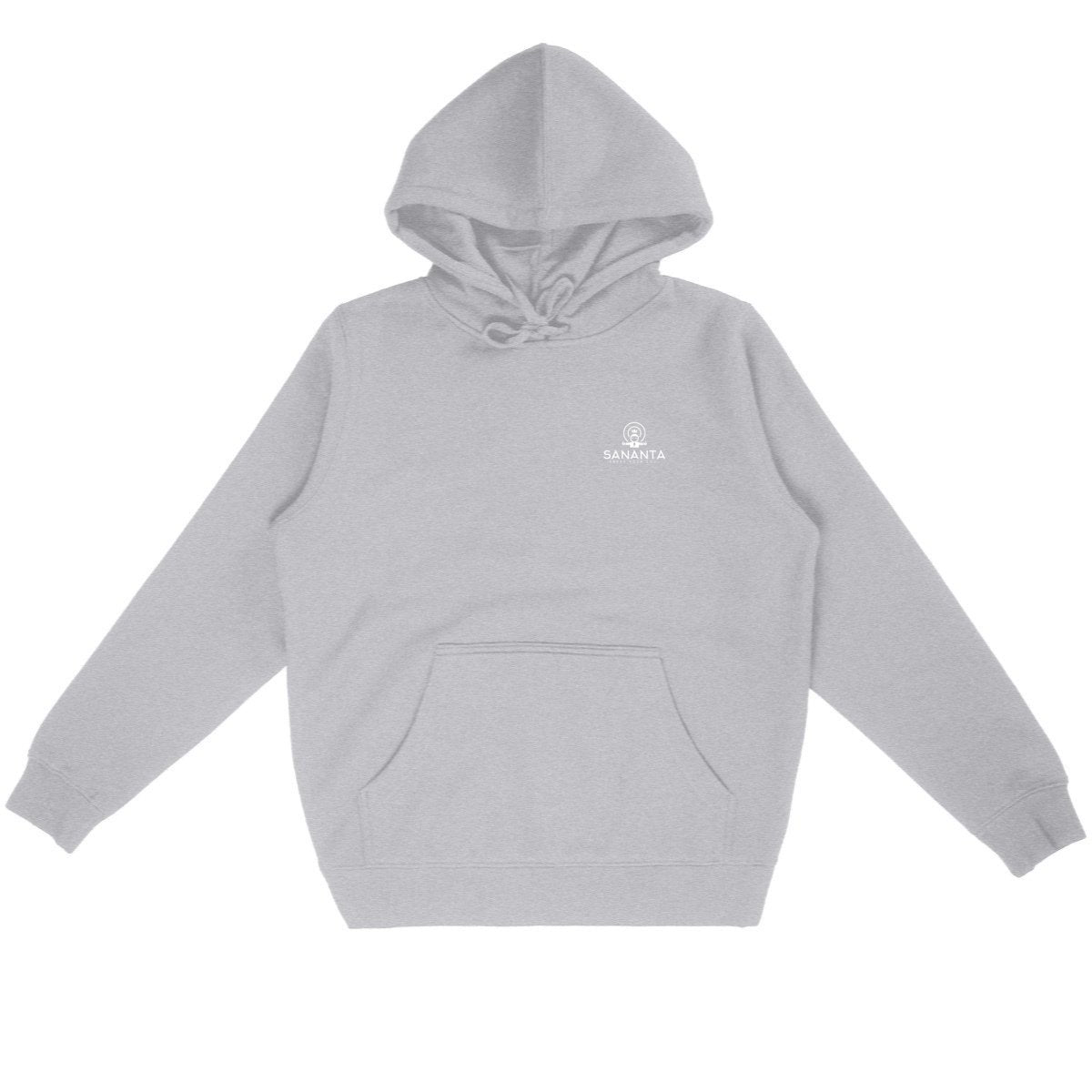 sweat à capuche gris protection énergétique ancrage équilibre sri yantra symbole indien vibratoire géométrie sacrée