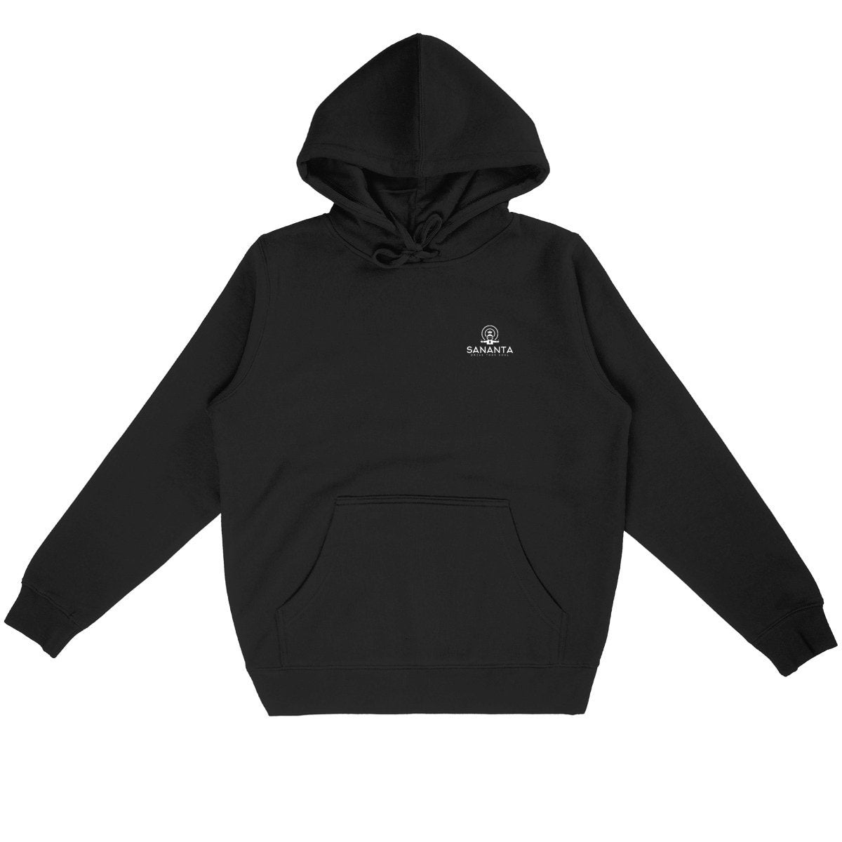 sweat à capuche noir protection énergétique ancrage équilibre sri yantra symbole indien vibratoire géométrie sacrée