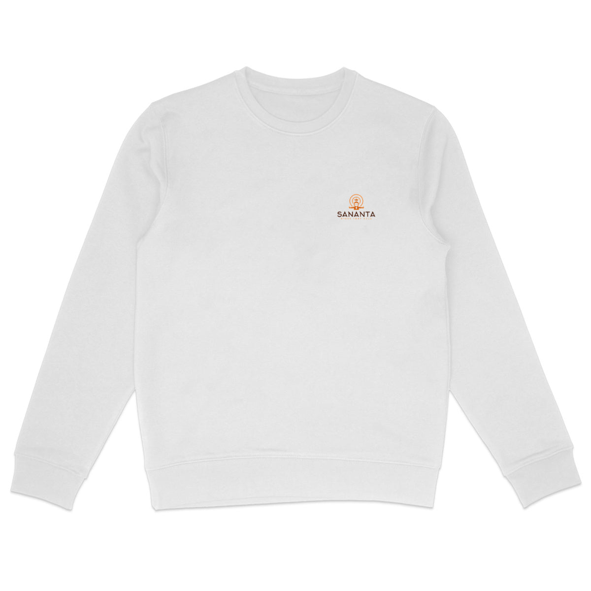 sweatshirt blanc protection énergétique ancrage yantra durga symbole indien vibratoire géométrie sacrée