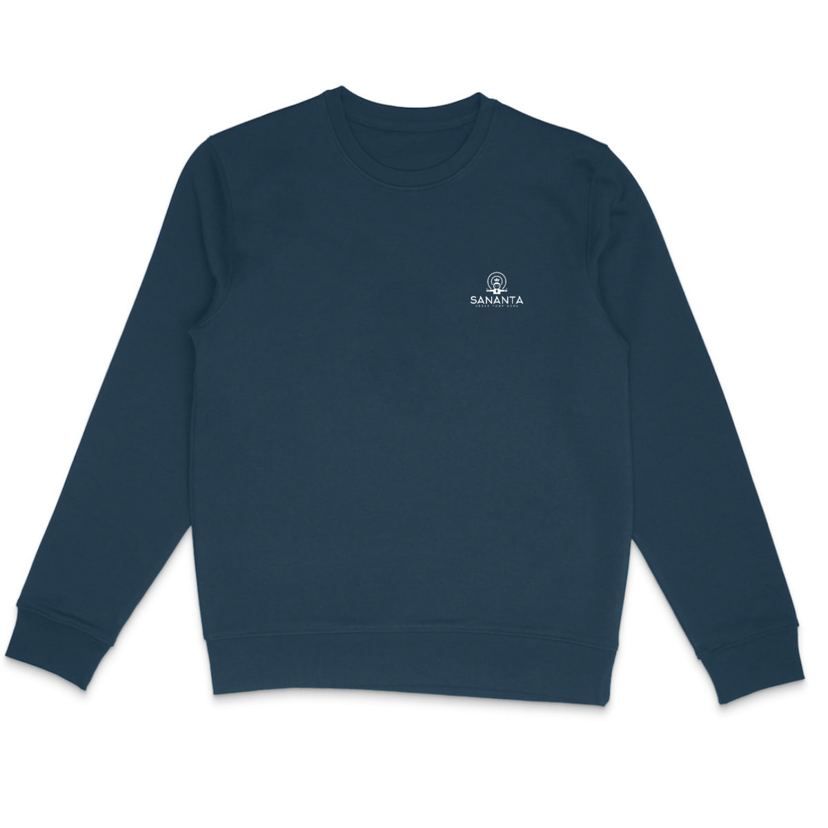 sweattshirt bleu marine protection énergétique ancrage équilibre sri yantra symbole indien vibratoire géométrie sacrée