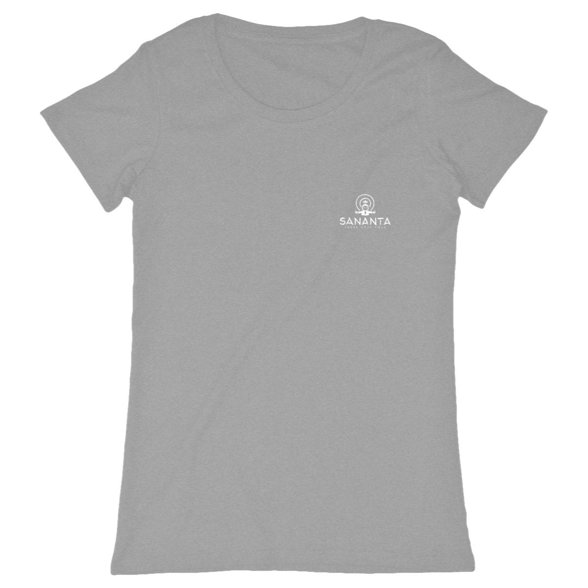 tshirt femme gris protection énergétique ancrage équilibre sri yantra symbole indien vibratoire géométrie sacrée