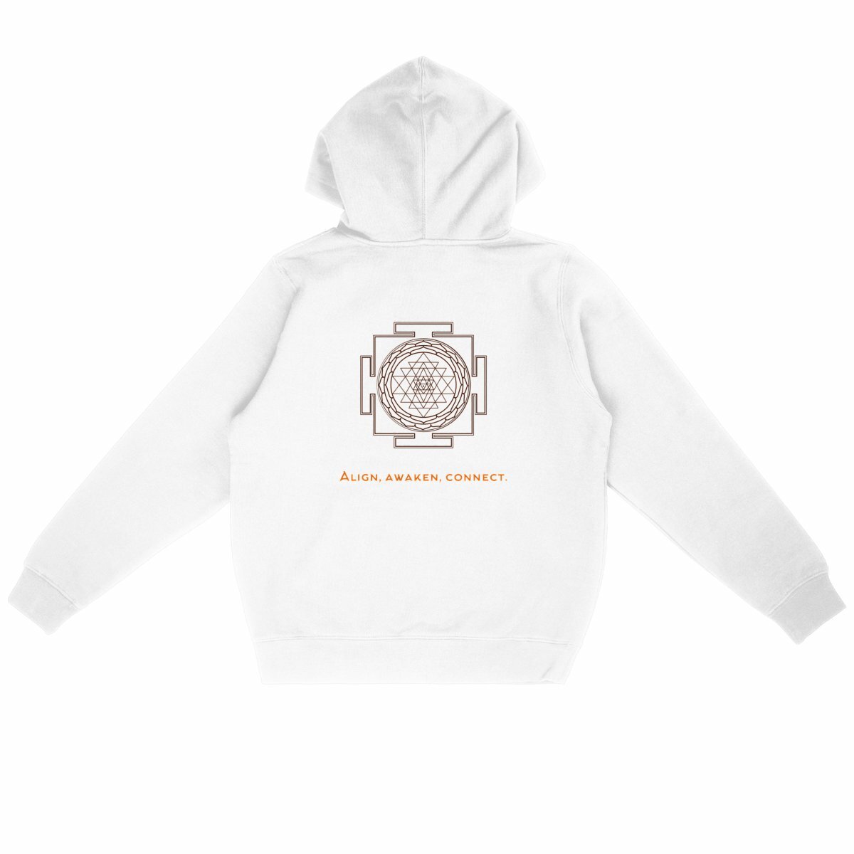 Sweat à capuche (Hoodie) unisexe blanc - SRI YANTRA